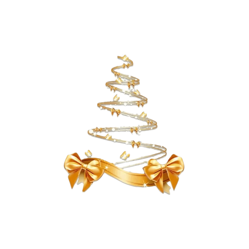 Golden Christmas Tree Window Clings – Reusable Xmas Stickers