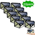 100 LED Solar Wall Lamp Wireless with Motion Sensor Human Waterproof Garden Decoration Spotlights Stairs Outdoor Wall Light Oasis Select 10 PCS 0-5W