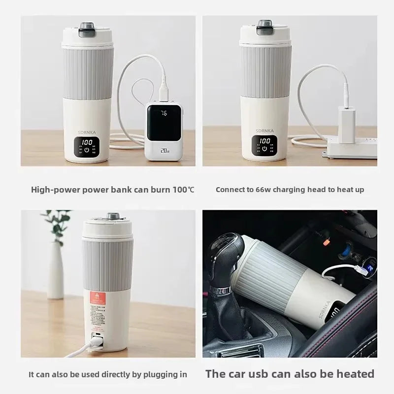 650ml Portable Electric Kettle Travel Boil Water Cup Thermo Pot Smart Teapot Temperature Adjustment Kettle With LED Display Oasis Select