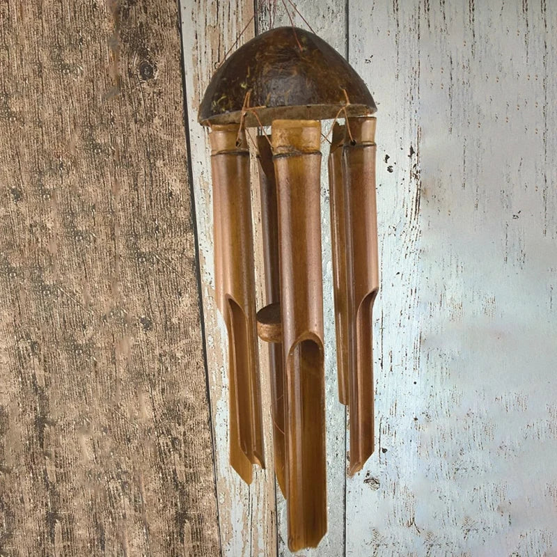 Outdoor Bamboo Wind Chimes Yard Garden Tubes Bell Wood Antique Wind Chime Wall Hanging Home Decor Wooden Windchimes Gifts Oasis Select