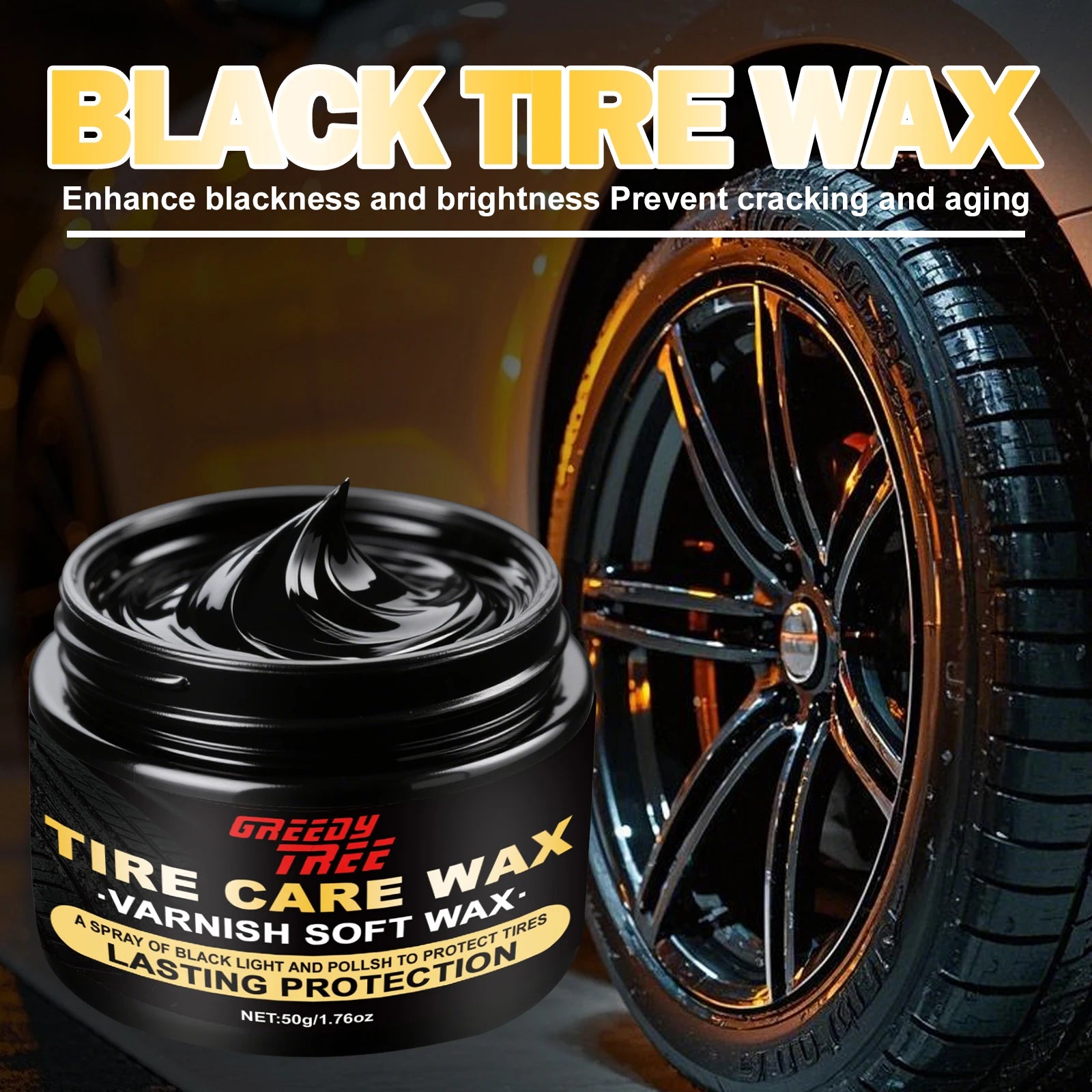 Tire Black Renovation Cream – Tyre Gloss & Plastic Restorer
