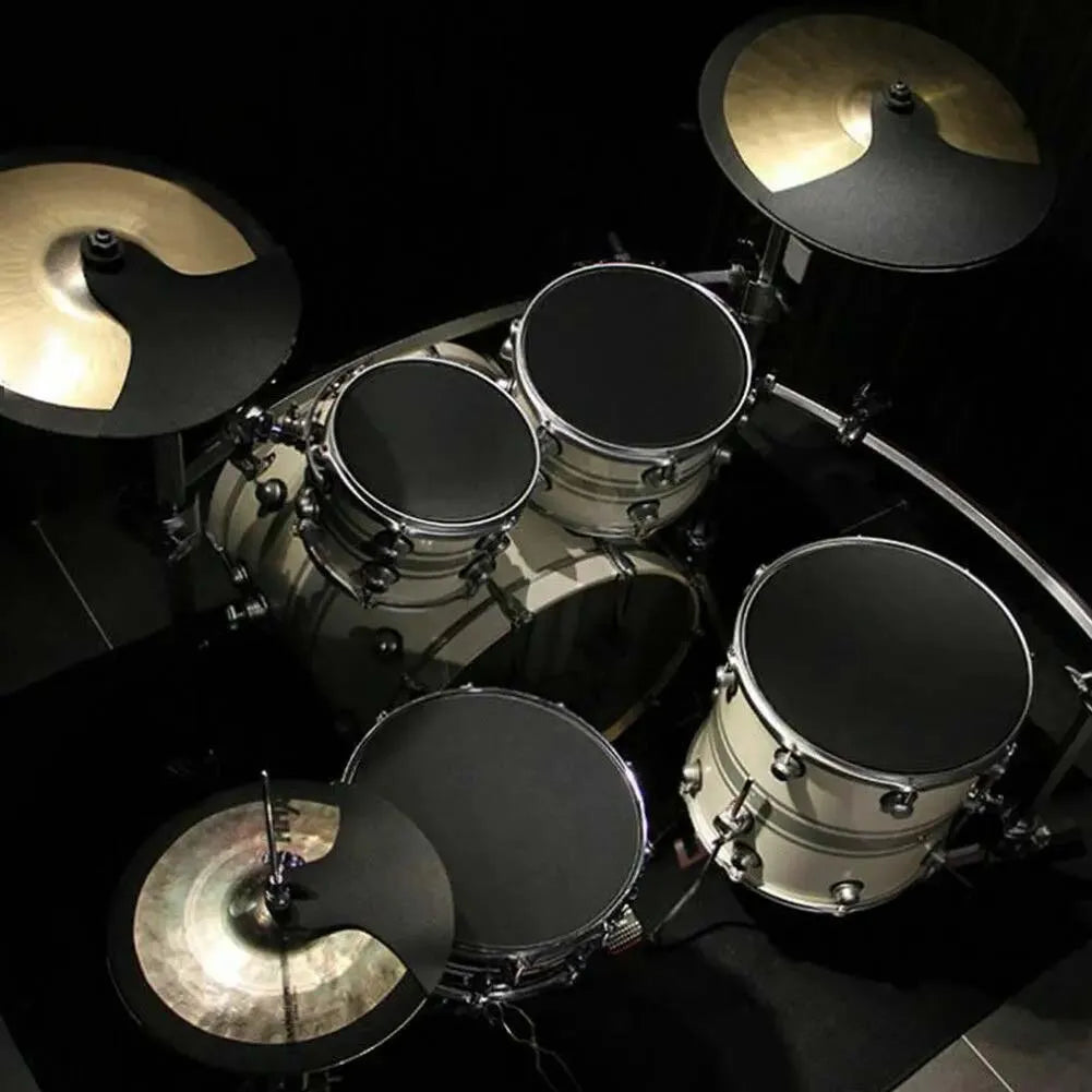 14Pcs Drum Mute Pads Sponge Silencer Drumming Practice Foam Pad Cymbal Mute Pad Belt Mat Musical Percussion Instruments Drum Pad Oasis Select