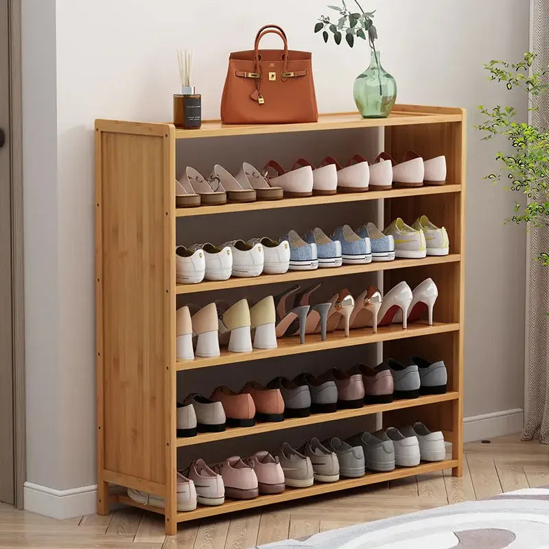Multi-functional Space-saving shoe rack Multi-layer bamboo shoe rack Storage dust-proof storage shoe rack Oasis Select