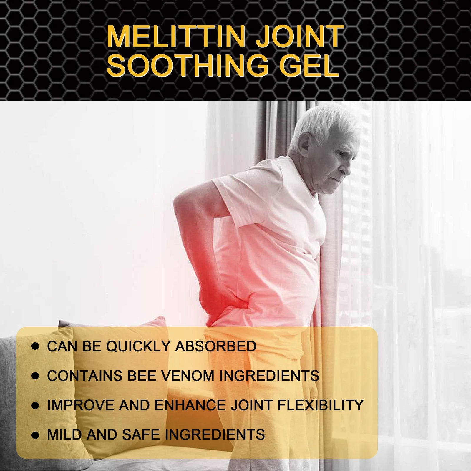 Bee Venom Joint Therapy Gel – Pain & Muscle Soreness Relief Joint Relief Gel Oasis Select