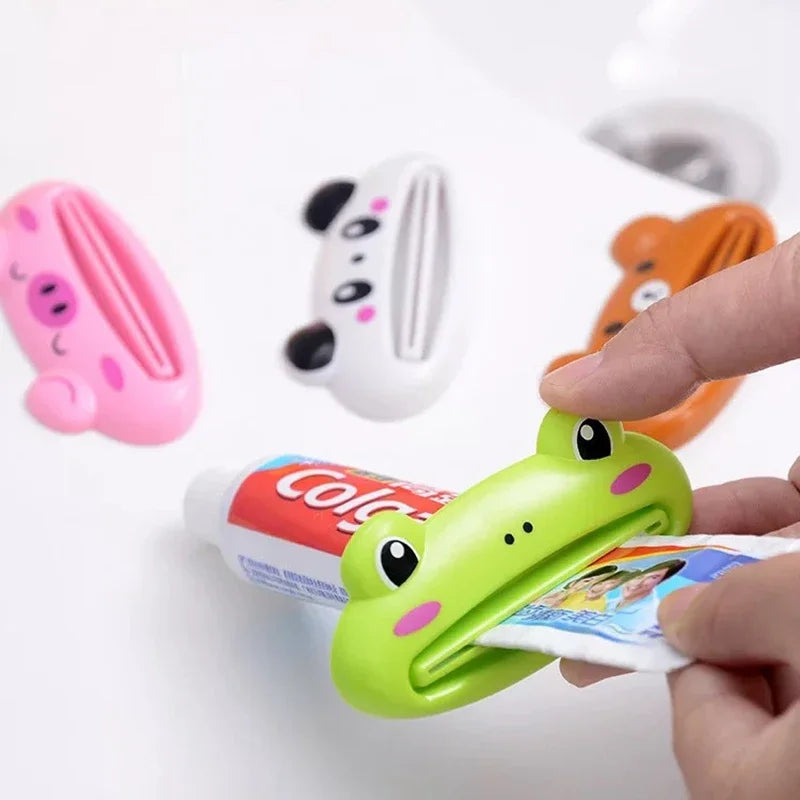 Cartoon Frog Toothpaste Squeezer Device Dispenser Holder Bathroom Toothbrush Holder Organizer Facial Cleanser Squeezer Press Oasis Select