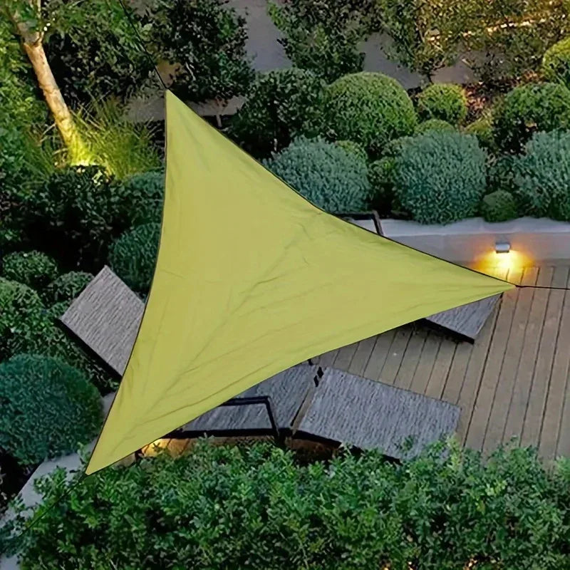 Heavy-duty Triangular Outdoor Sunshade, 3x3x3 Meters, Made of High-quality Breathable Fabric, with A Shading Rate of 91-100%. Oasis Select green