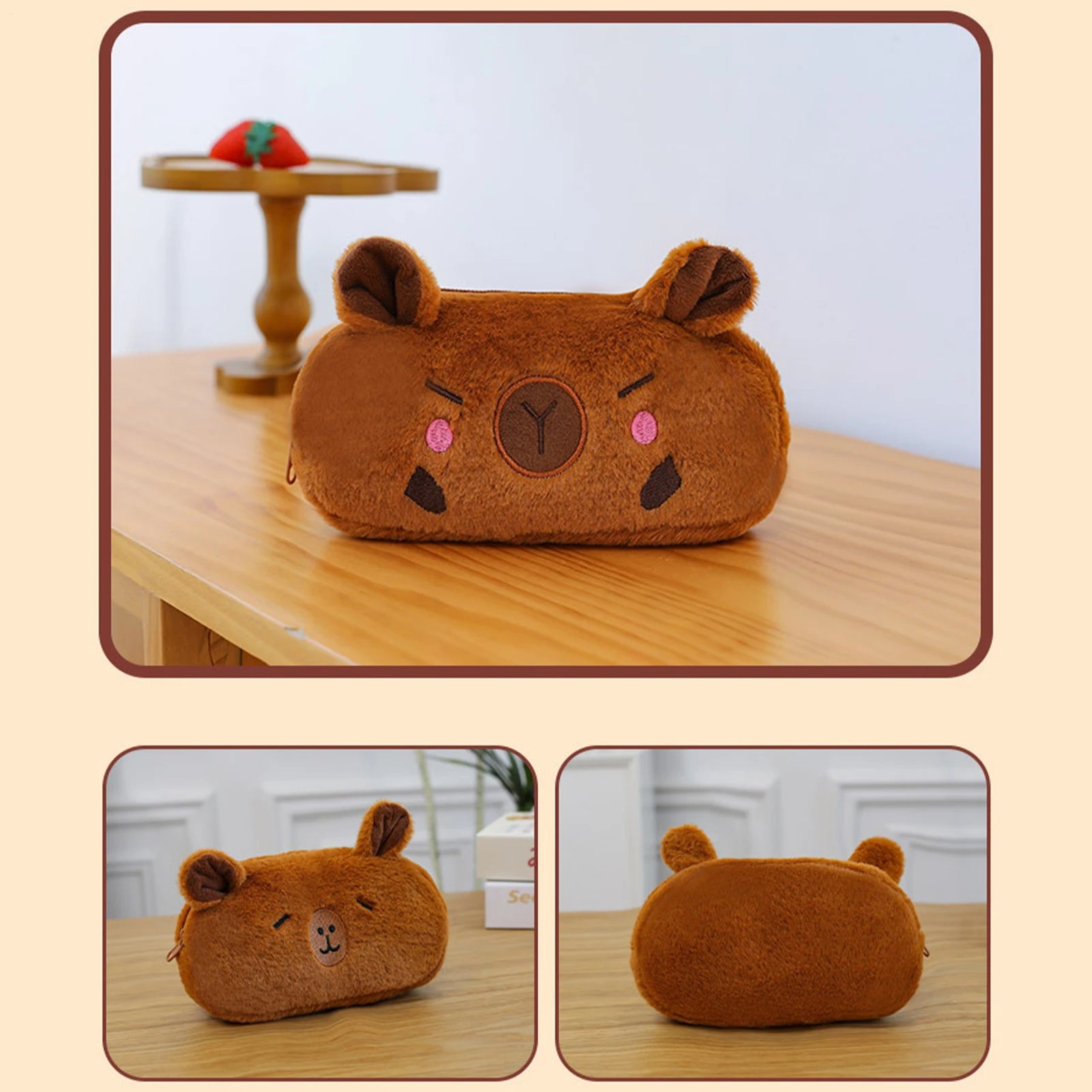 Pencil Cases For Kids Cute Cartoon Capybara Pencil Pouch Organizer Large Capacity Pen Bag School Stationeries Pencil Organizer Oasis Select