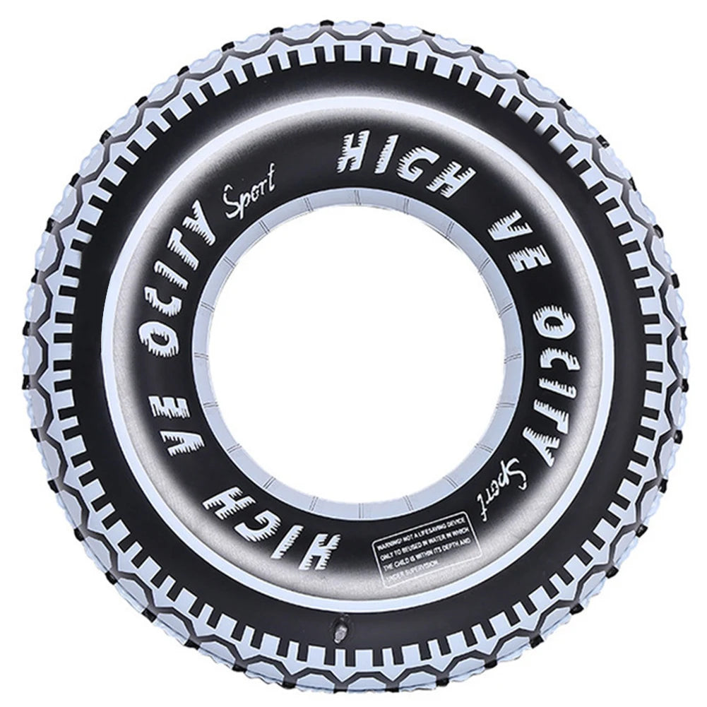 Black Tire Swimming Ring Reusable Inflatable Pool Float for Teen Kids Thickened Swim Ring Tube Swimming Circle Float Beach Toy Oasis Select 90 france