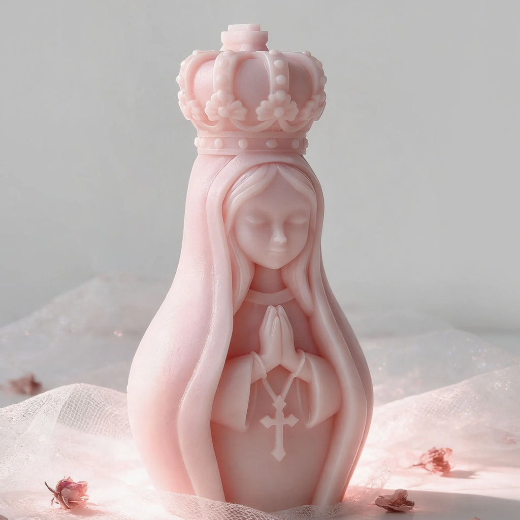 3D Virgin Mary Silicone Candle Mold | DIY Religious Craft Mold
