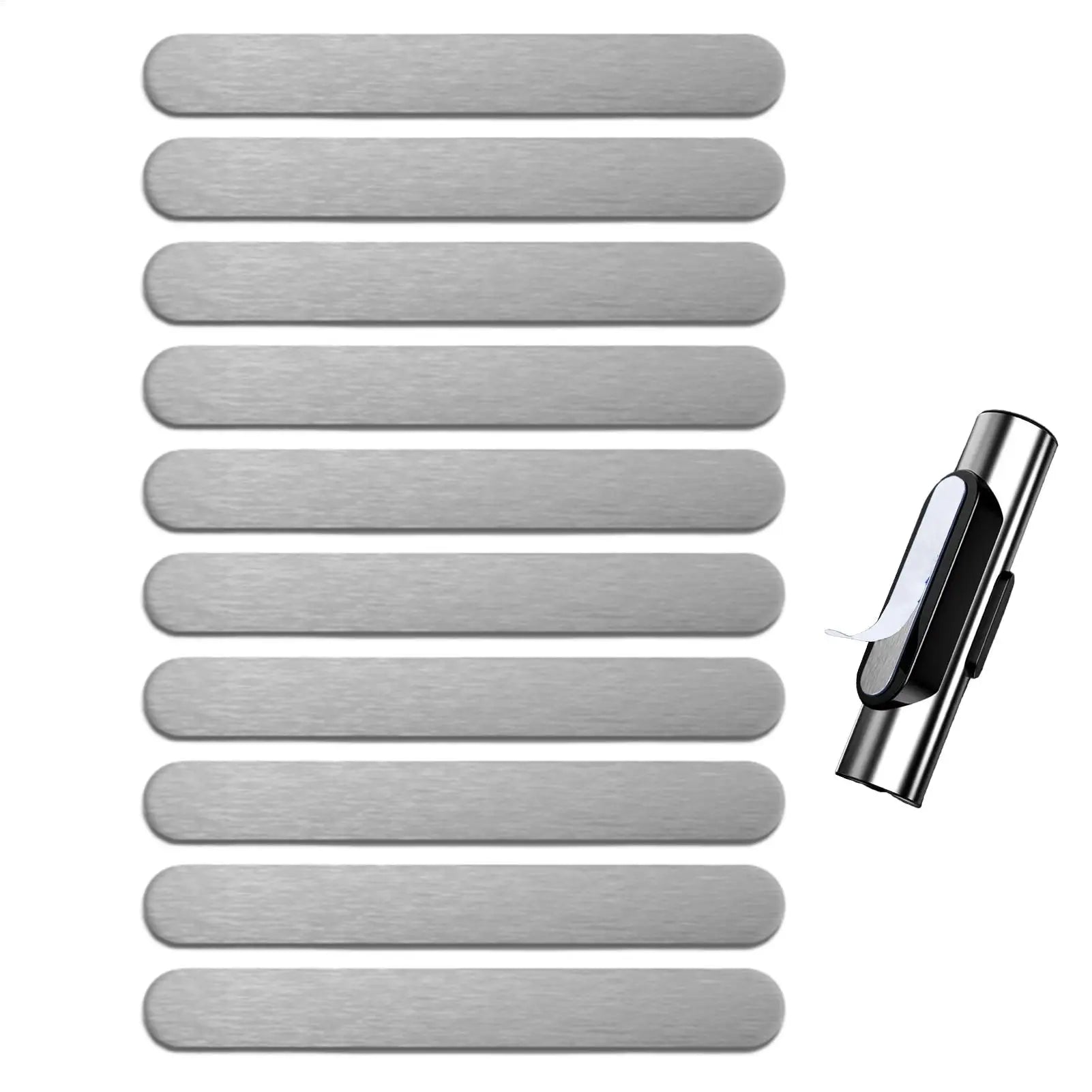 Adhesive Metal Plate For Magnets Reusable 10Pcs Magnetic Adsorption Steel Plate Self-Adhesive Patch Strips For Science Craft Oasis Select