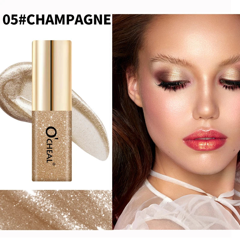 O’cheal Liquid Eye Shadow Neck Diamonds Shiny Waterproof Charming Silkworm Shimmer Eye Makeup Cosmetics Glitter Highly Pigmented Oasis Select 05