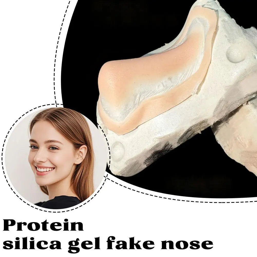 Professional Silicone Fake Nose Chin Kit Skin-friendly Reusable Realistic Cosplay Special Effects Photography Costume Party Use Oasis Select
