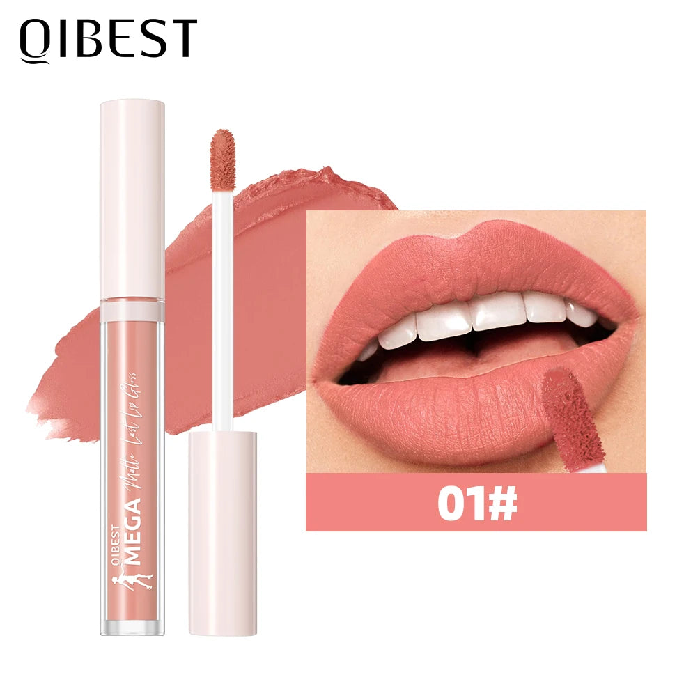 QIBEST 24-Shade Matte Liquid Lipstick – Waterproof & Long-Lasting