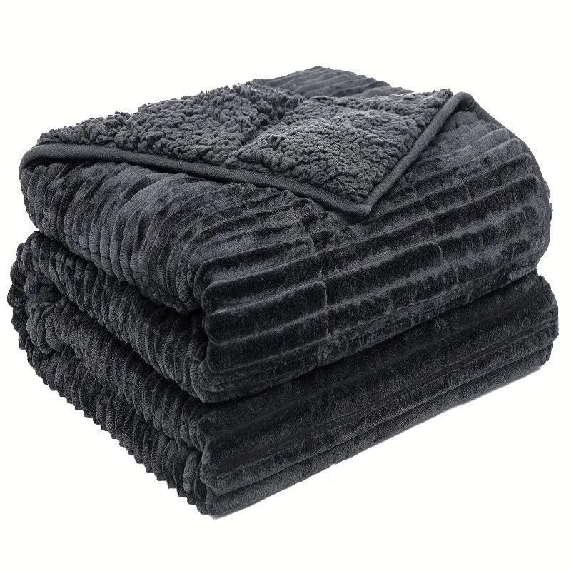 15lbs Weighted Blanket Queen Size for Adults, Dual Sided Heavy Bedspread All Season Cooling Warm, Dark Grey Purple Throw Blanket Oasis Select DARK GRAY