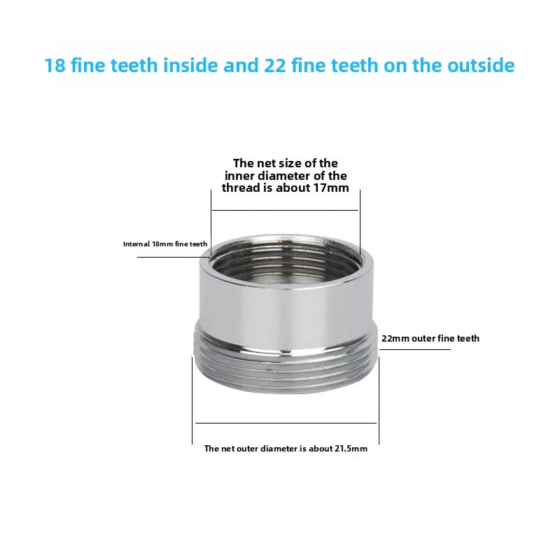 Faucet Adapter 22 Turn 16 18 20 22 24 26 28 30 32mm Internal and External Fine Tooth Faucet Conversion Thread Accessories Oasis Select B