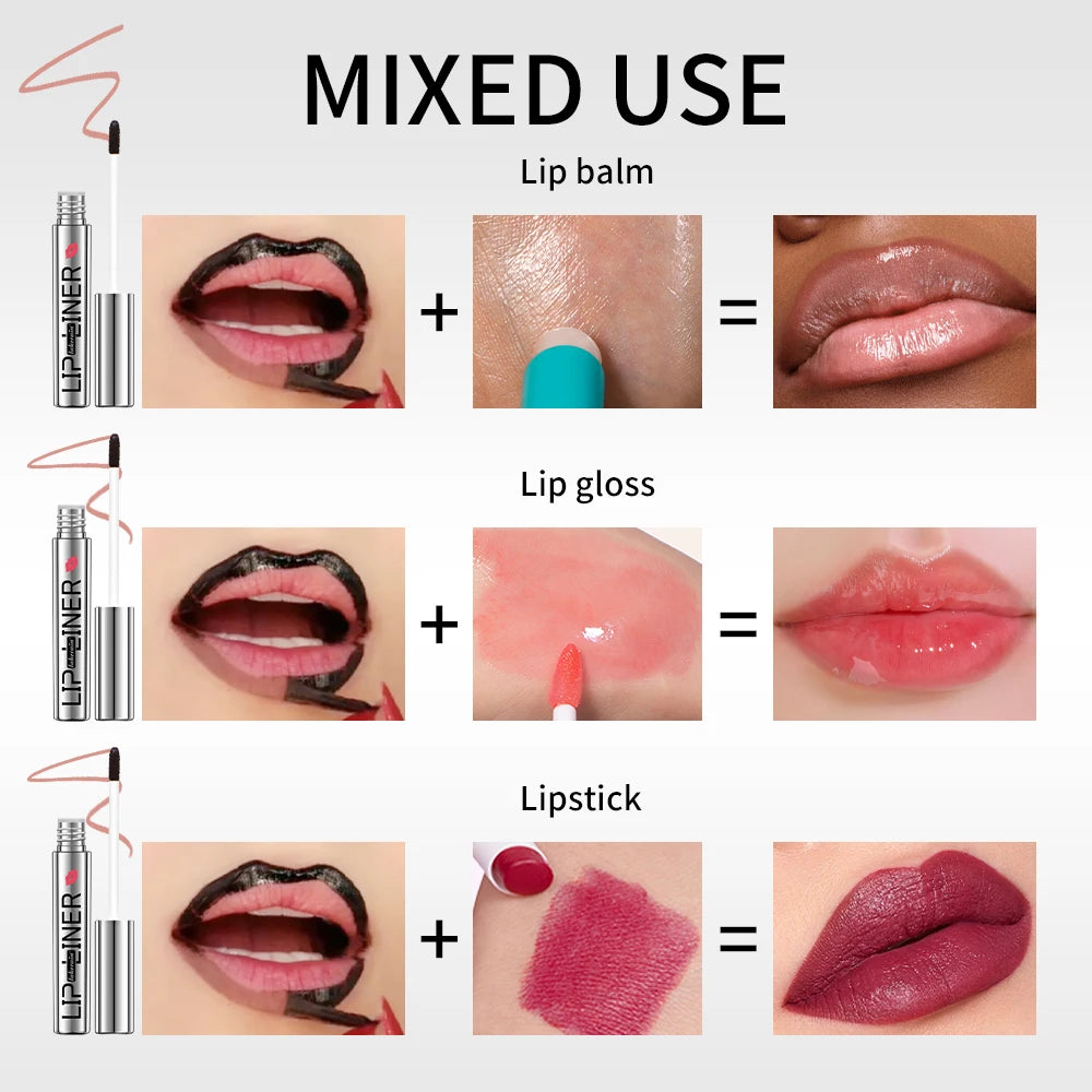 Peel Off Tatoo Lip Liner Waterproof Long Lasting Lipliner Pencil Transfer Proof Matte Finish Lipgloss Lipstick Makeup 4 Colors Oasis Select