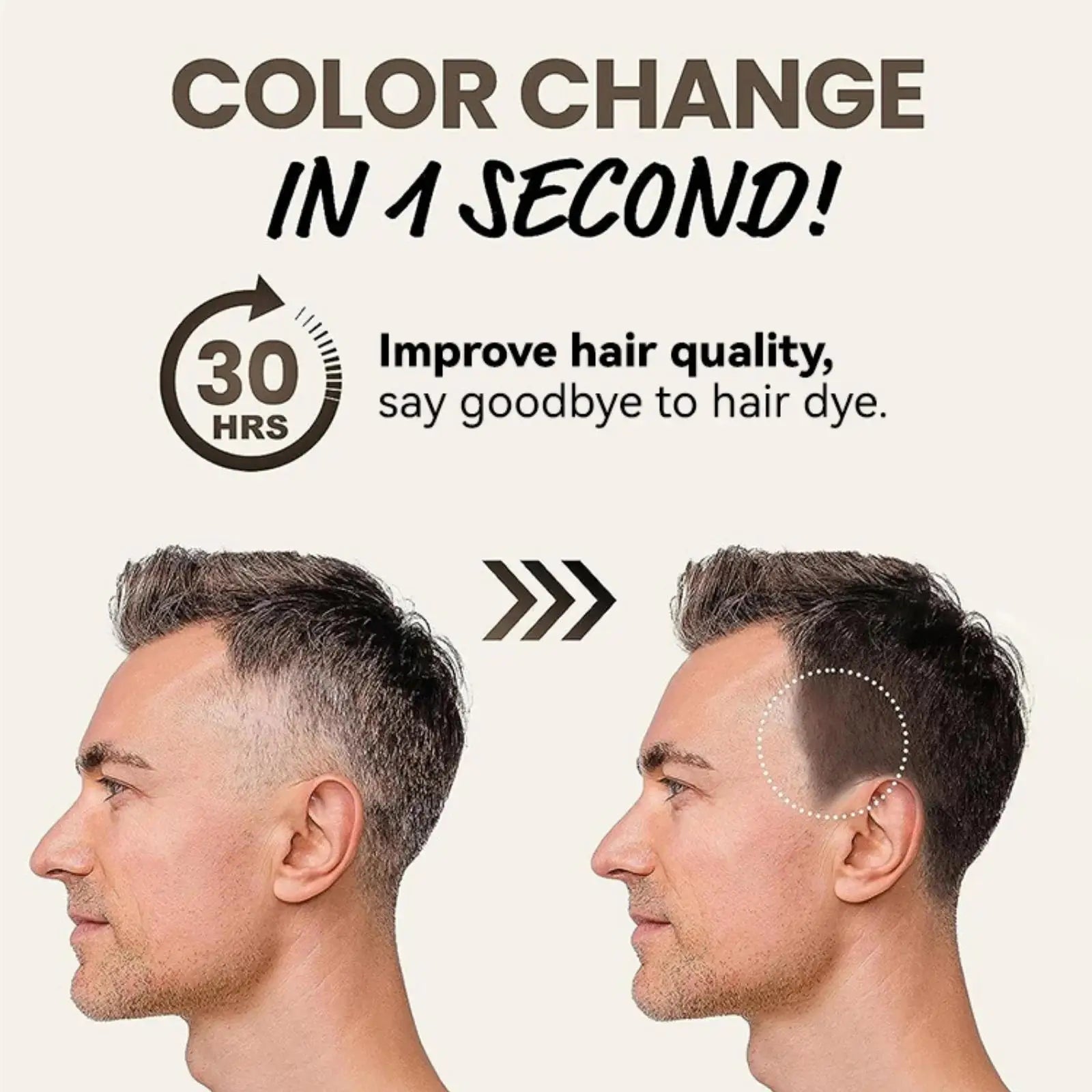 MLSMILE Black Hair Color Stick – Instant Gray Coverage Touch-Up Pen