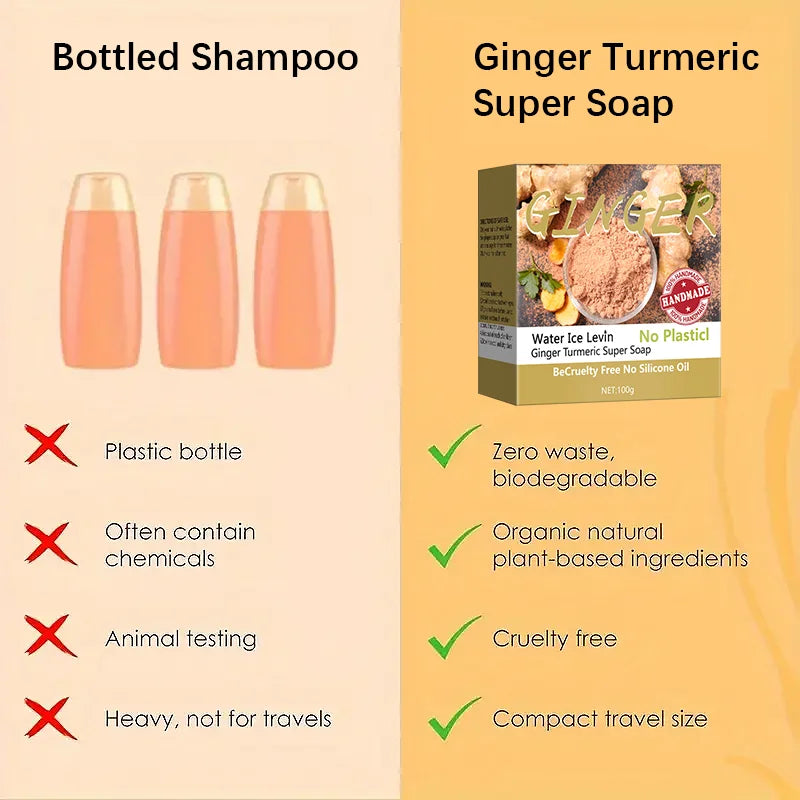 Turmeric Super Soap Shampoo Cold Process Soap Shampoo Shampoo Bar Pure Plant Shampoo Shampoo Hair Treatment Oasis Select
