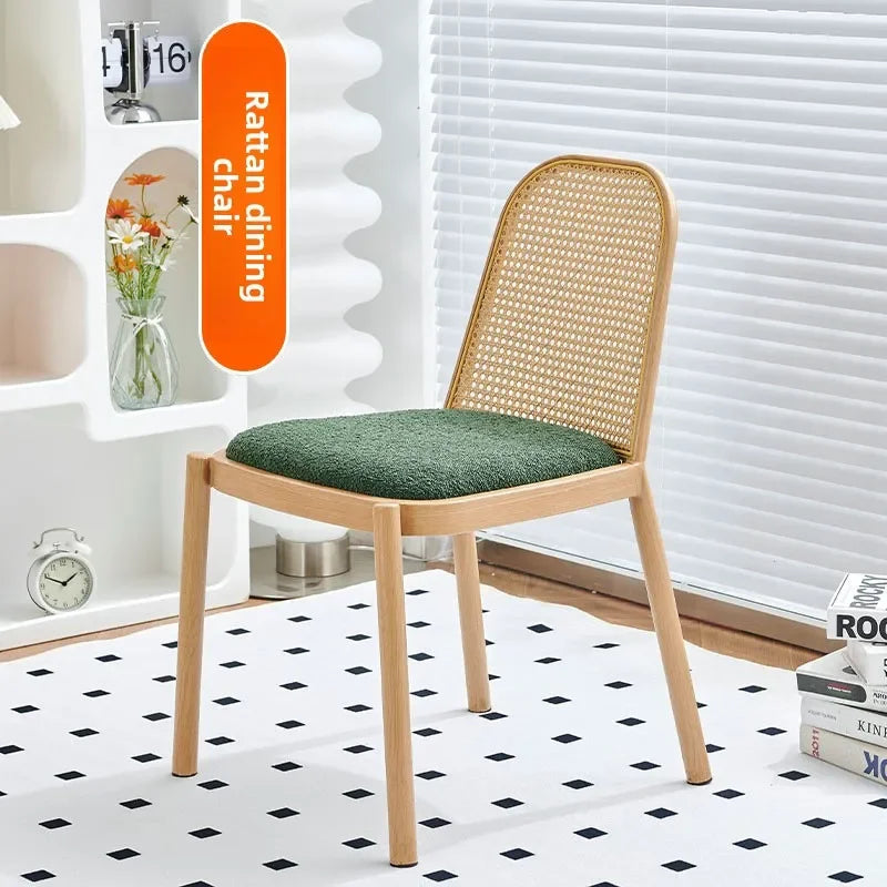 Multi-functional Backrest Chair Balcony Rattan Chair Household Dining Chair Outdoor Chair Homestay Leisure Chair Durable Oasis Select