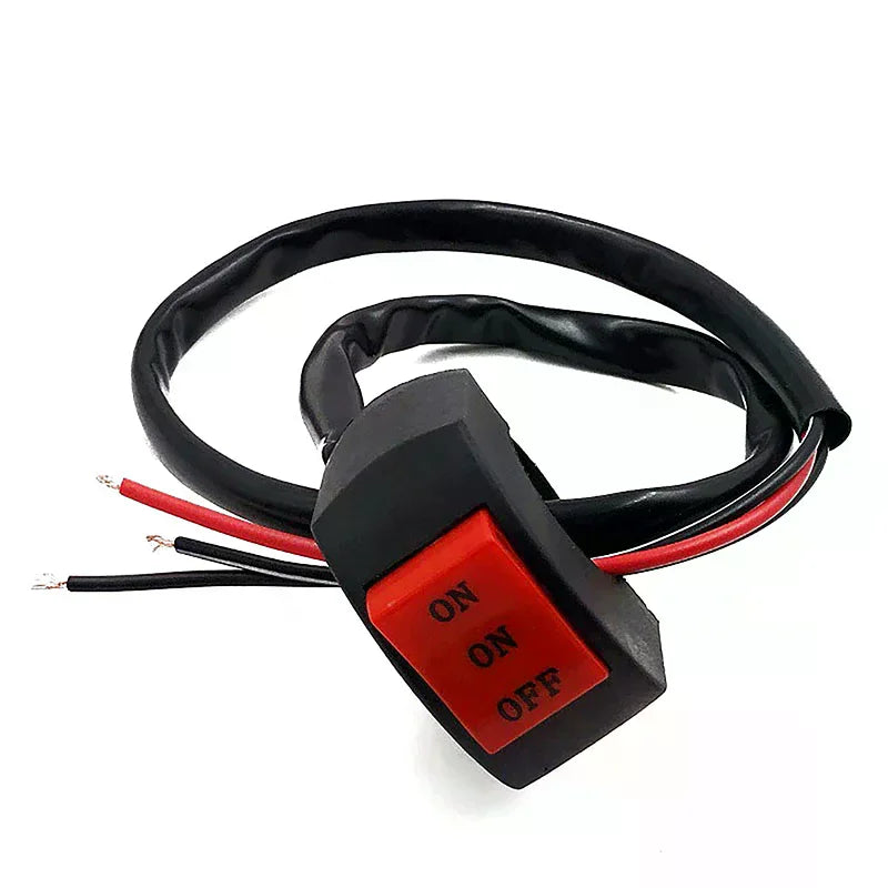 LED Headlight Switch Far Near Three Line Motorcycle Handlebar Switch Button Driving Light Switch Motorbike Switch Button Oasis Select