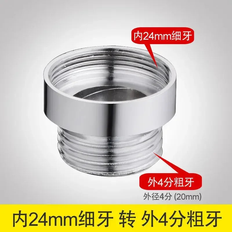 Brass Silver Water Faucet Coupler 1/2 To M16 M18 M20 M22 M24 M28 Thread Connector Fittings For Bubbler Kitchen And Bathroom Oasis Select N24W20