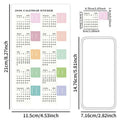 2Pcs 2026 Calendar Stickers Monthly Planner Stickers Labels For Diy Scrapbook Journals Notebooks Scheduling School Office Oasis Select 2Pcs