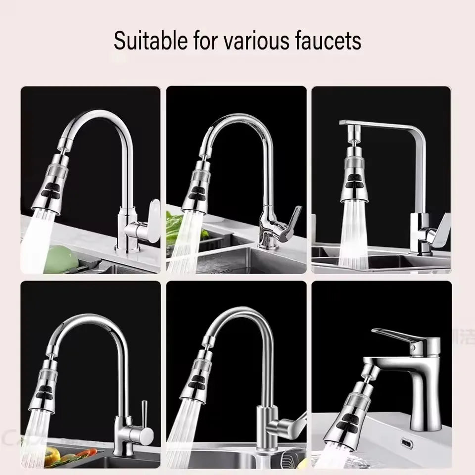 New Universal 360° Rotate Kitchen Faucet Extender Aerator Plastic Splash Filter Kitchen Washbasin Faucet Bubbler Nozzle Aerator Oasis Select