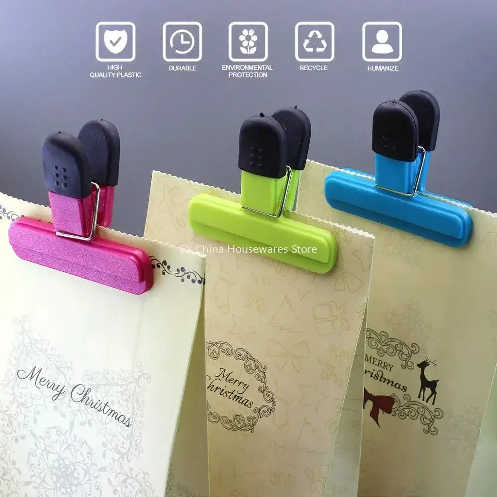 Large Chip Bag Clips Set - Plastic Assorted Sizes Food Sealing Clips - Tight Grip for Coffee, Bread,Snack Bags Kitchen Organizer Oasis Select