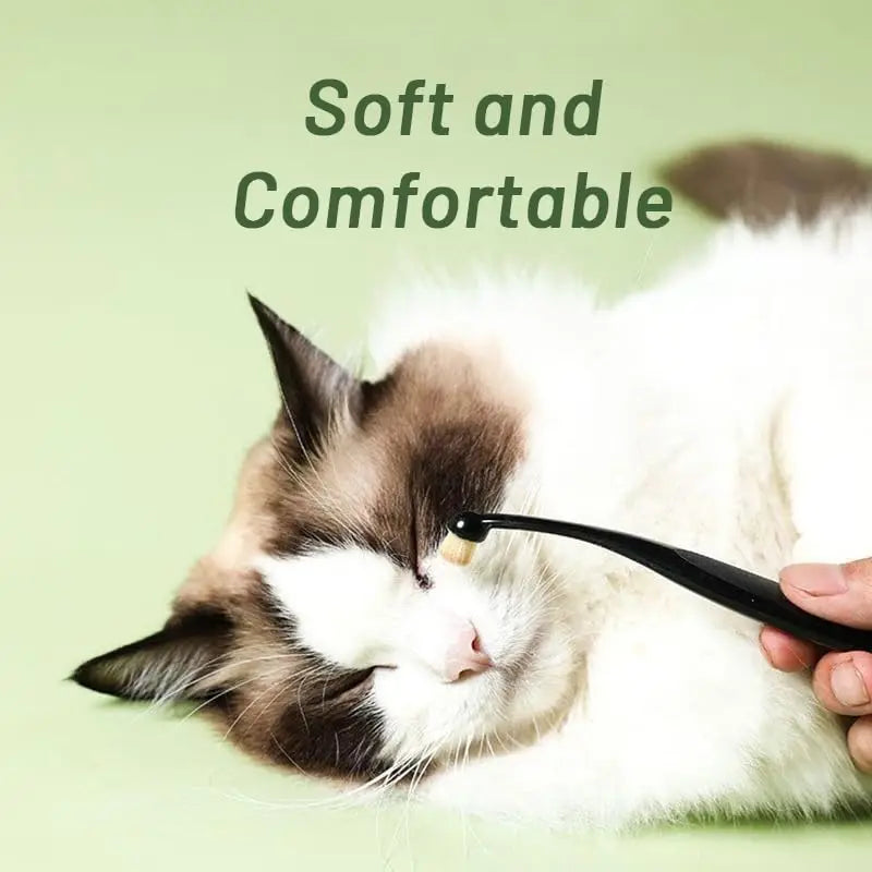 Pet Tear Stain Removal Brush Eye Cleaning Tear Stain Powder Brush Eye Poo Brush Makeup Brush Eye Cleaning Tool for Dog and Cat Oasis Select