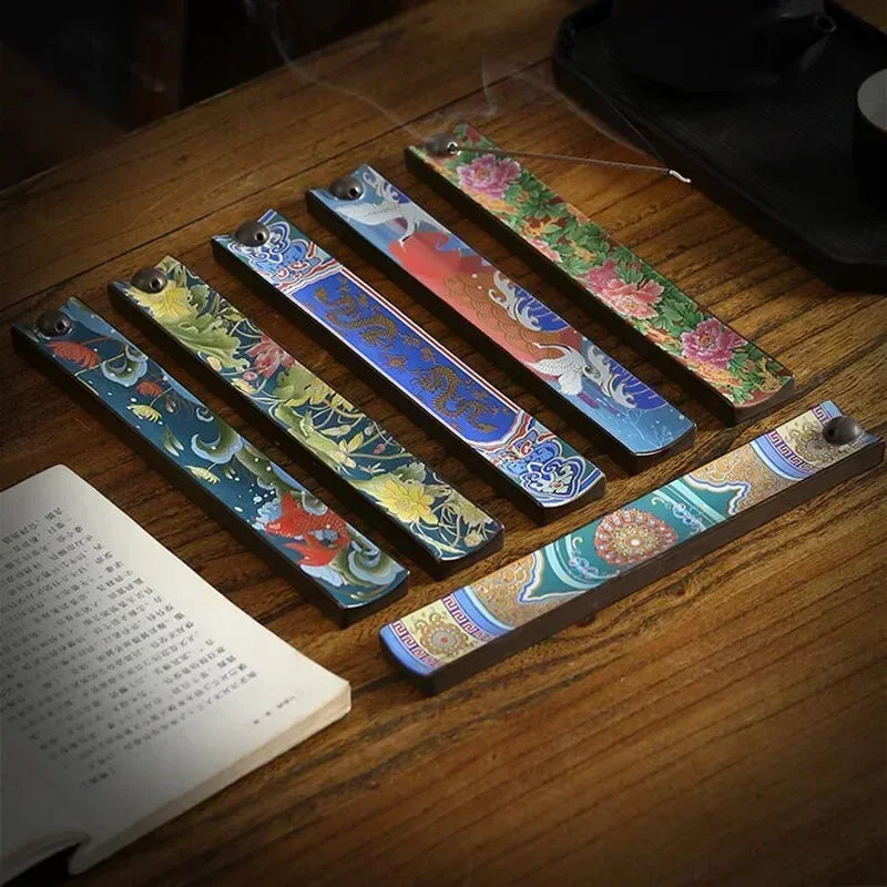 Ceramic Enamel Line Incense Burner Incense Insert Creative Tea Ceremony for Antique Lying Incense Burner Holder Oasis Select