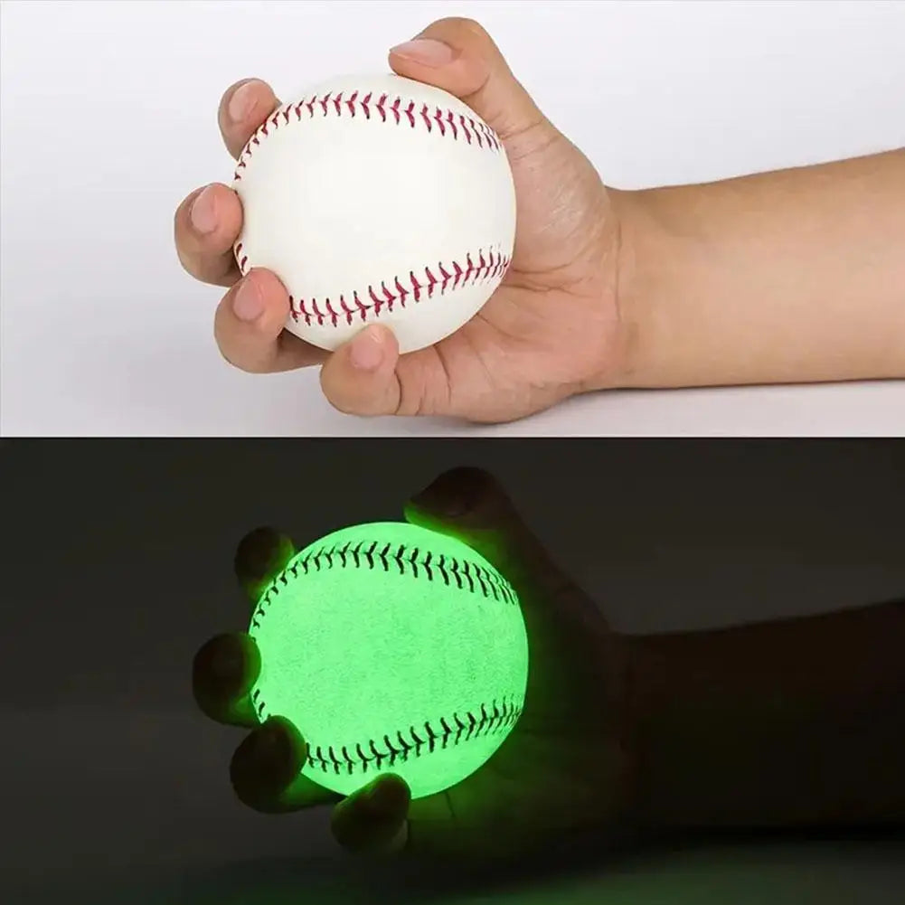 Glow Baseball Colorful LED Light Up White 2 Shining Molds Faux Leather Rechargeable Practice Baseball Kids Oasis Select