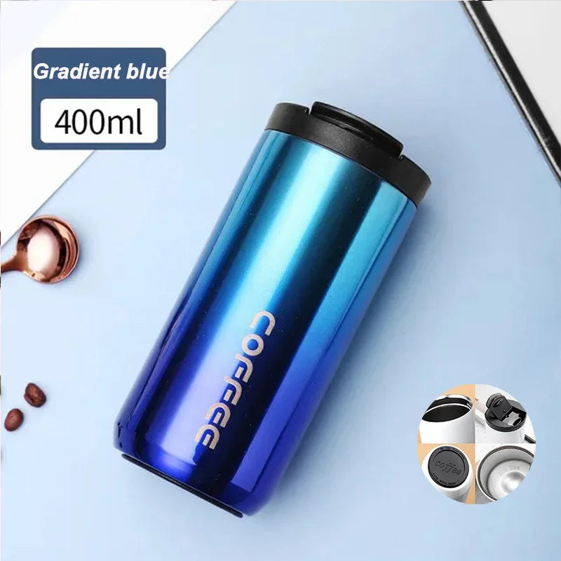 Stainless Steel Coffee Thermos Bottle Thermal Mug Leakproof Car Vacuum Flasks Coffee Cup Travel Portable Insulated Bottles Oasis Select Blue <500ml