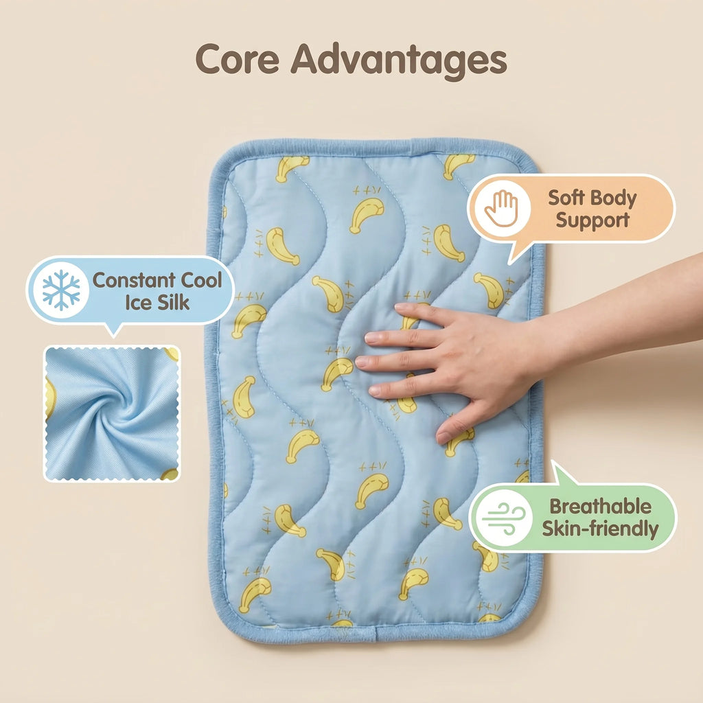 Pet Ice Mat Dog Cooling Mat Summer Cat Cooling Pad Summer Cooling Anti-Slip Bite-Resistant Oasis Select