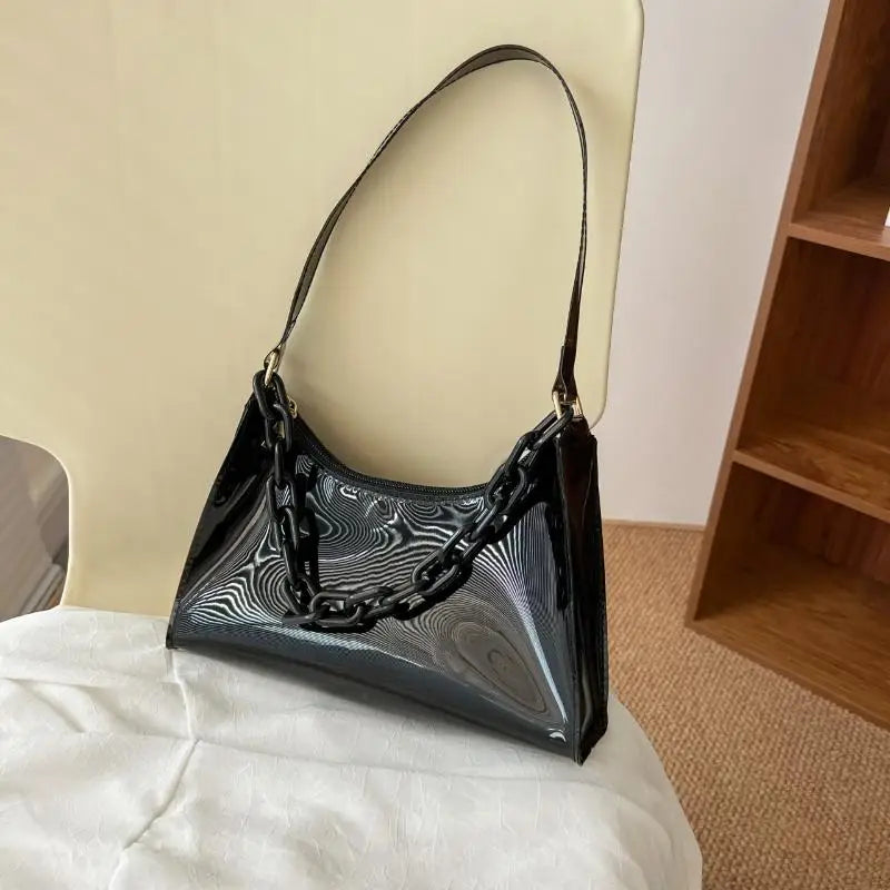 Clear Jelly Shoulder Bag – Y2K Transparent Underarm Purse