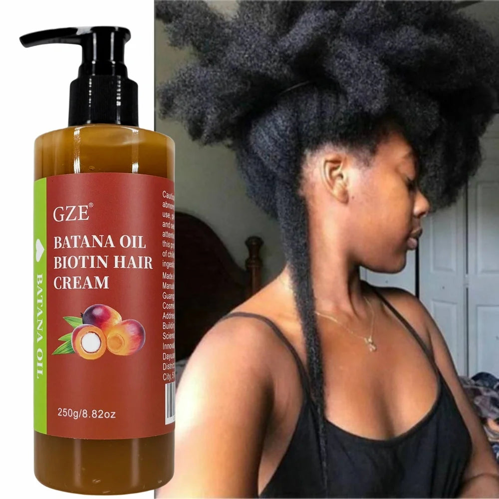 GZE Batana Oil & Biotin Hair Cream – Anti-Breakage, Dry Hair