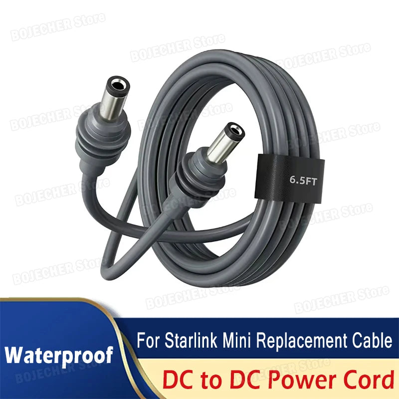 For Starlink Mini Replacement Power Cables DC To DC Power Cord For Power Charging Waterproof 2/3M Male To Male Extension Cord Oasis Select