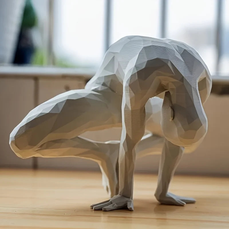 Creative Geometric Human Form Ornament 3D Printed Yoga Pose Figurine Art Craft Decor for Meditation Corner & Zen Style Room Gift Oasis Select