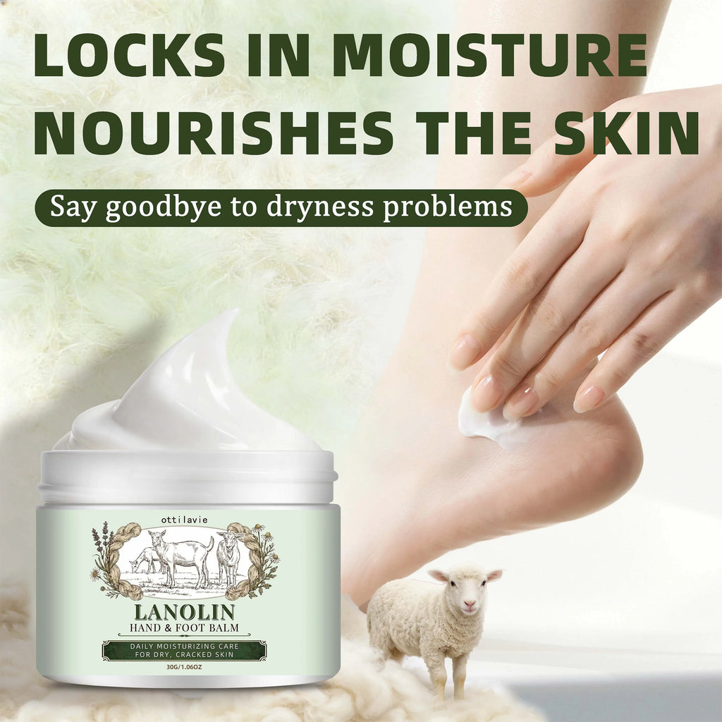 Ottilavie Lanolin Hand & Foot Cream | Travel Size Moisturizer Hand & Foot Cream Oasis Select
