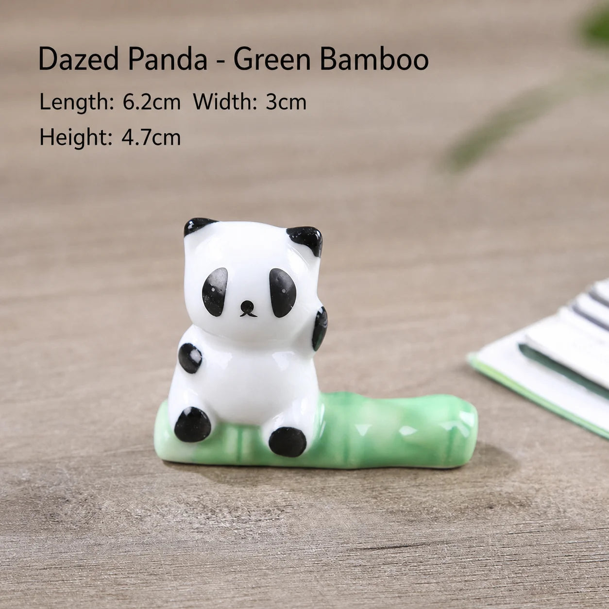 Chinese Chopstick Holder Smooth Panda Miniature Decor Panda Ceramic Chopstick Rest Dual-Purpose Ceramic Pen Rest For Dining Oasis Select Style1