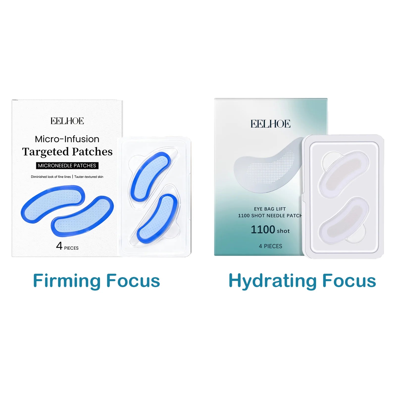 Eelhoe Microneedle Eye Patches – Anti-Wrinkle & Dark Circles Microneedle Eye Patch Oasis Select Model A B
