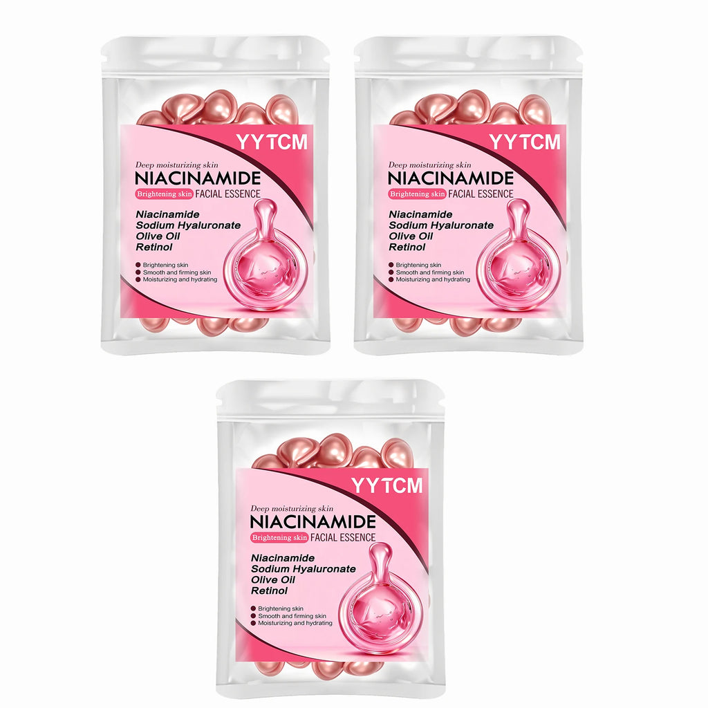 Niacinamide & Retinol Facial Essence Capsules – Brighten & Hydrate Facial Essence Serum Oasis Select 3 Bags