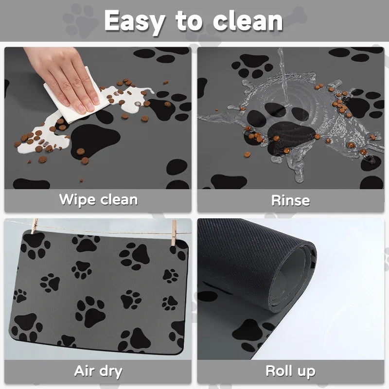 Pet Feeding Floor Mat, Water-absorbing, Cooling and Anti-slip Mat, Cat Mat and Dog Mat, Special Wipe and No-wash Pet Mat Oasis Select