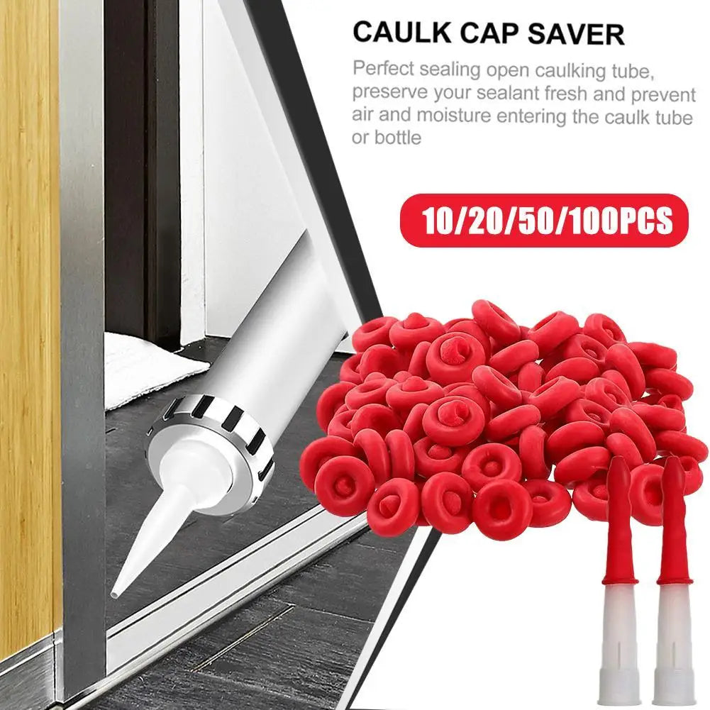 Rubber Caulk Saver Sealing Caps for Caulking Tubes – 10–100 Pack Caulk Nozzle Cap Oasis Select