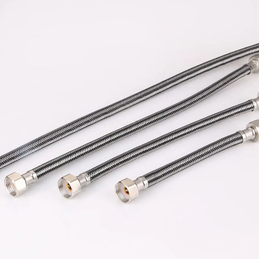 Durable 30-200cm Stainless Steel Braided Flexible Tube Hose Useful 1/2 Inch Hot and Cold Water Faucet Inlet Pipe Hose Oasis Select