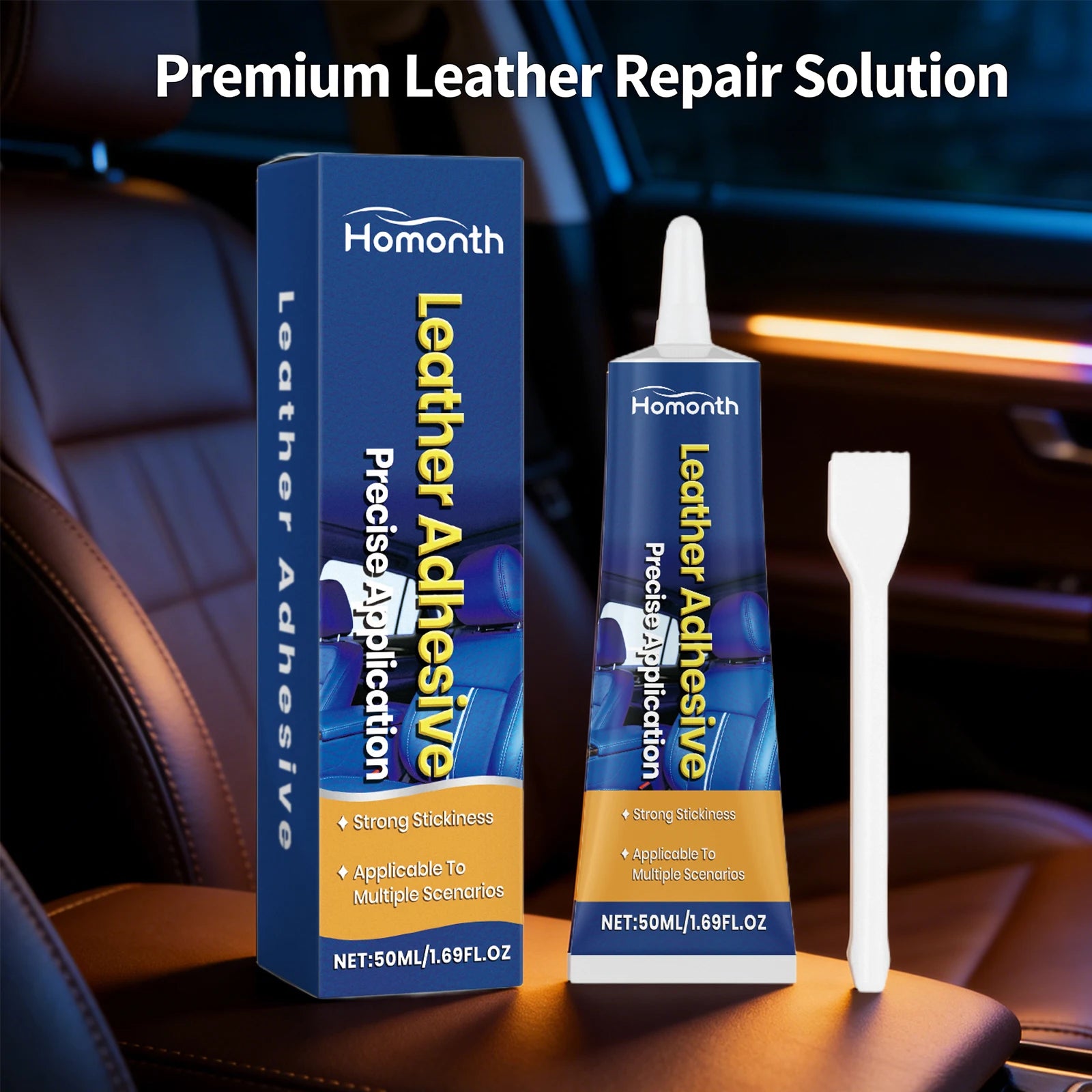Leather Adhesive for Leather Shoes Bags Strong Adhesion Waterproof Quick Dry Avoid Drilling Nailing Car Leather Care Oasis Select
