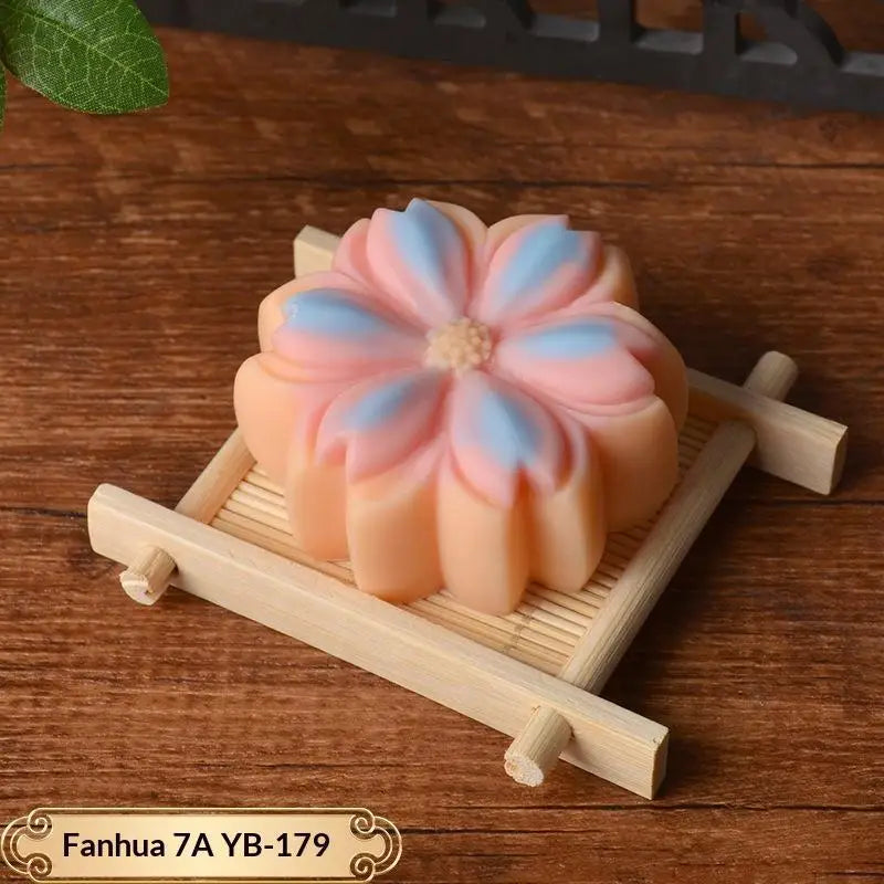Non-Stick Flower Rice Cake Silicone Mold Flower Shape Mold For Mooncake Mung Bean Cake Dessert DIY Baking Tool Oasis Select
