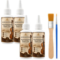 Wood Instrument Repair Glue 50ml Set Flat Brush Detail Brush for Guitar Violin Cello BridgeNeck Crack Fix Adhesive Kit Pack Pro Oasis Select 4 bottles
