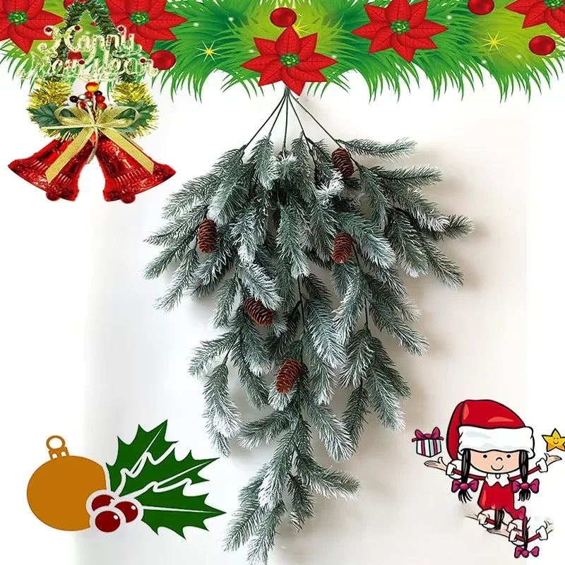 78cm Artificial Pine Christmas Vine Wall Hanging Swag Decor