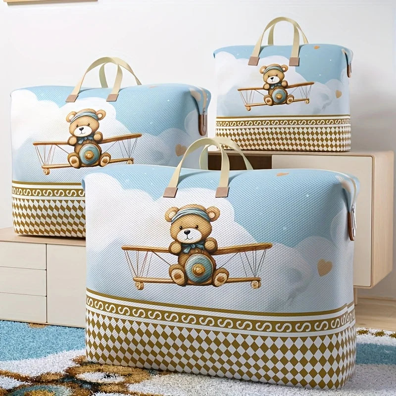 Quilt Storage Bag Household Large Capacity Clothes Travel Bag Organizing Box Cartoon Handheld Airplane Packing Bag Luggage Bag Oasis Select