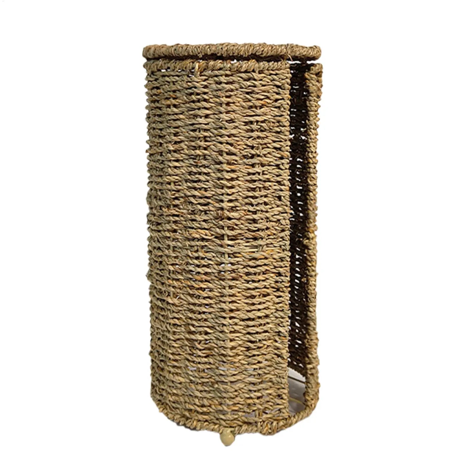 Toilet Paper Holder Handwoven storage basket No-Drill Bathroom Organizer with Cup Holder Bathroom Organizer Bathroom Decor Oasis Select